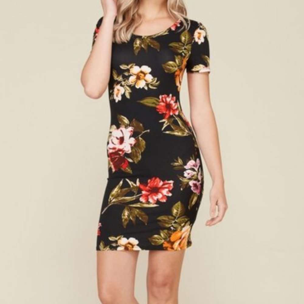 Hello Miss In Full Bloom Bodycon Dress